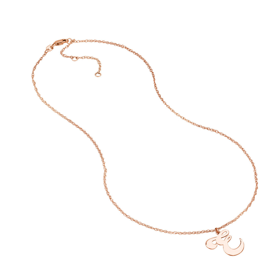 Cursive Initial Pendant Necklace