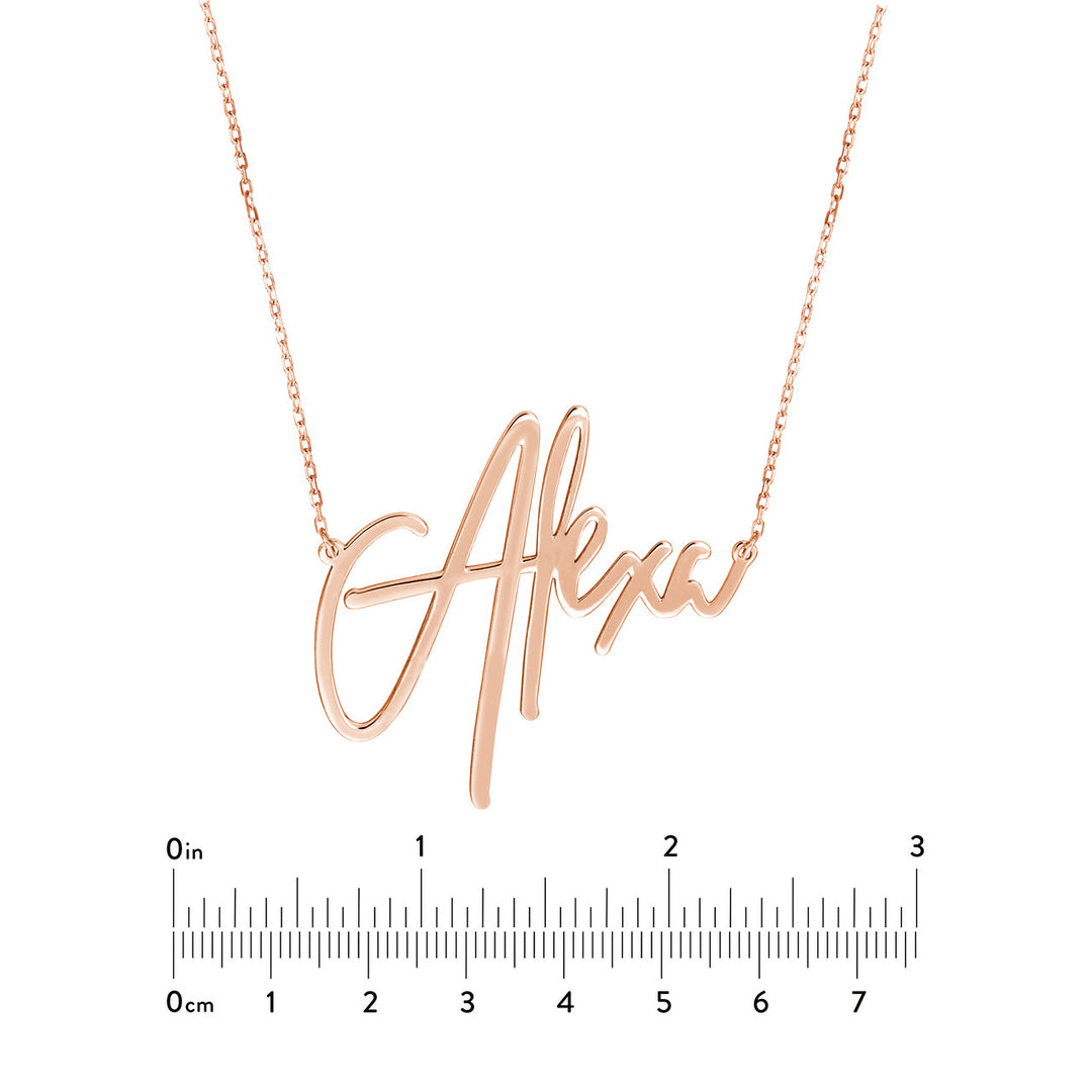 Nameplate Necklace - Signature Font