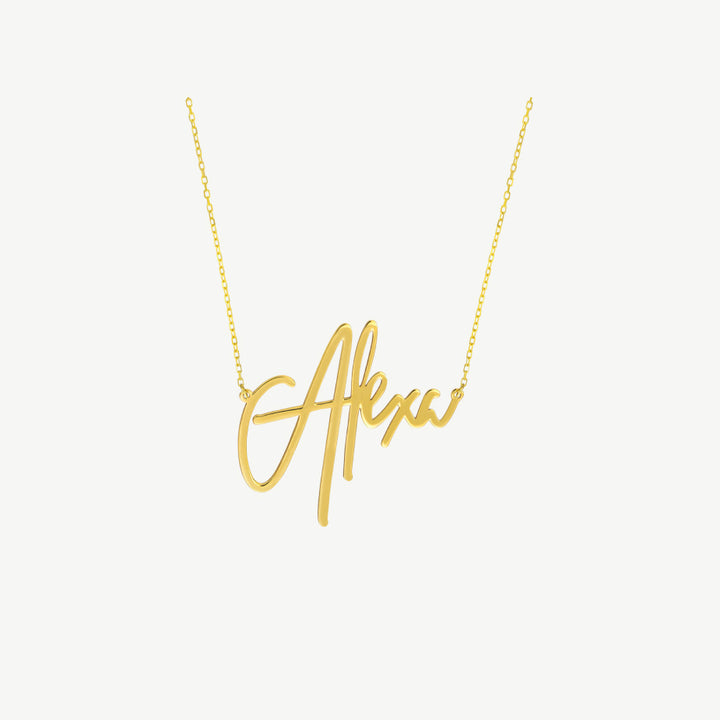 Nameplate Necklace - Signature Font