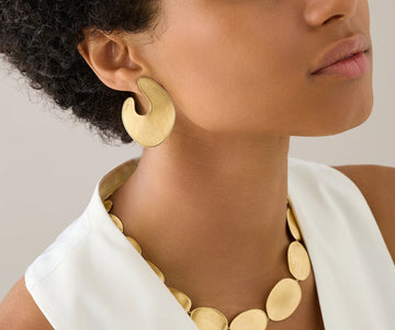Marco Bicego 18k Yellow Gold Lunaria Curved Wrap Earrings