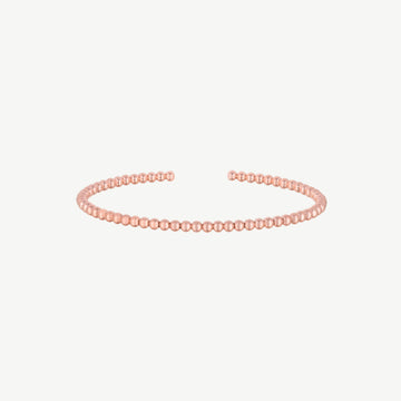 Rose Gold 2 mm Bead Bangle