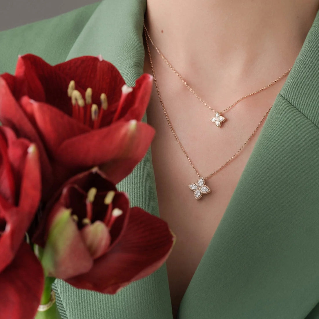 Roberto Coin Princess Flower Diamond Necklace