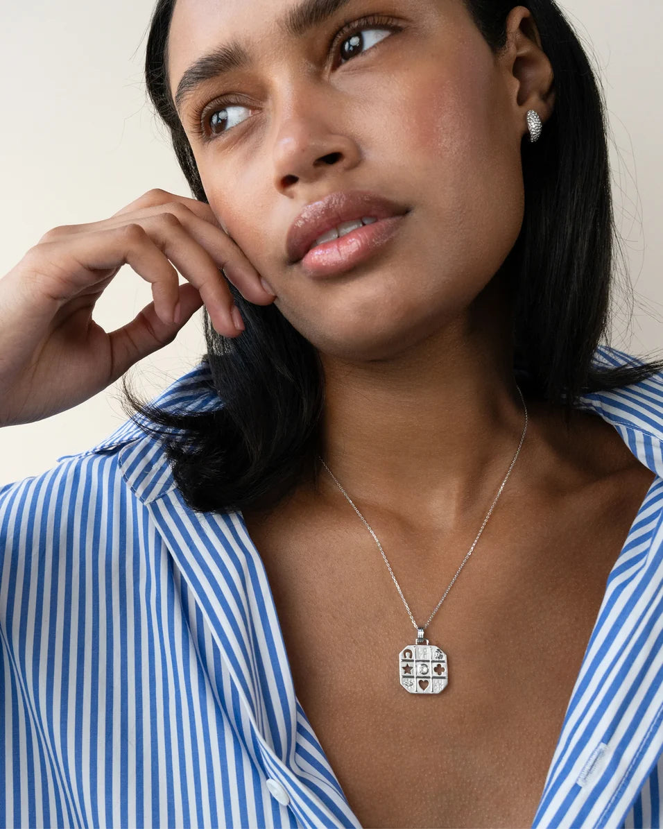 Monica Rich Kosann-"Tokens of Luck" Necklace with Center Sapphire