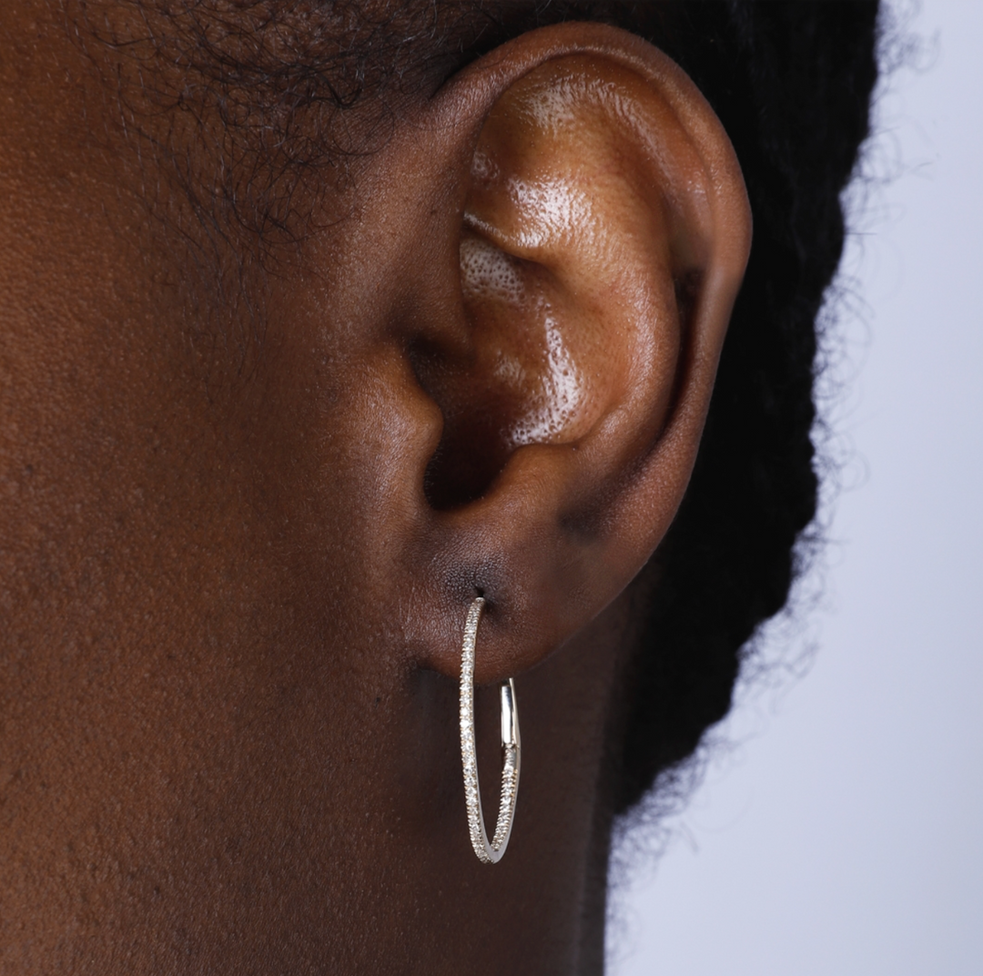 Diamond Hoop Earrings - .24cts