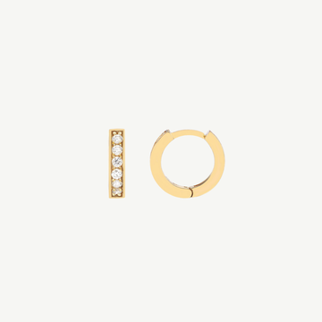 Diamond Huggie Gold Earrings