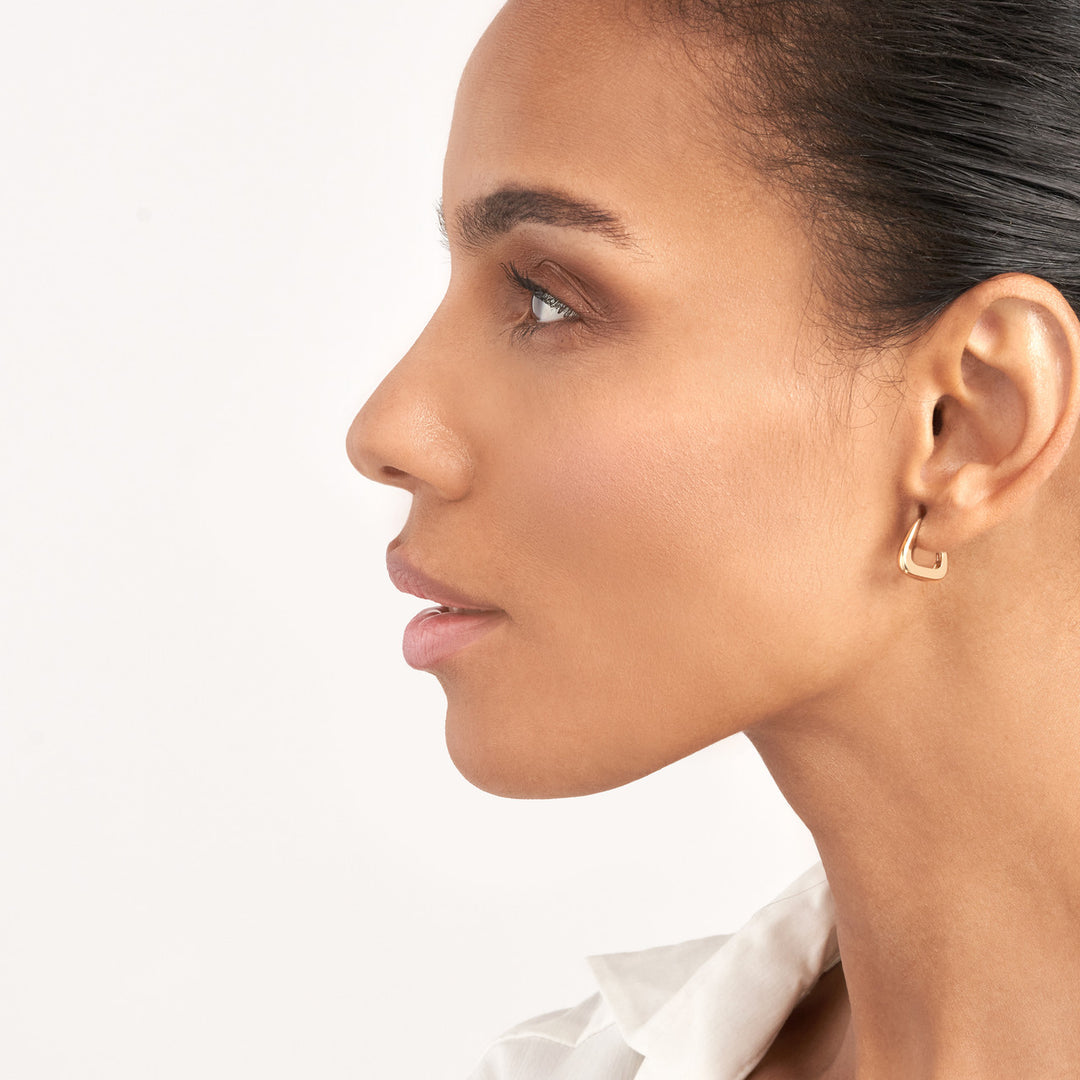 Tapered Squared Off Huggie Earrings