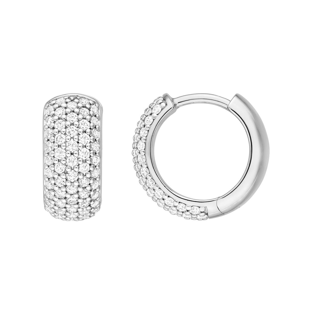 5 Row Diamond Pave Huggies