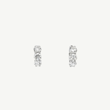 14k White Gold Lab Diamond Huggies