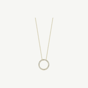 Tiny Treasures Extra Small Diamond Circle Pendant Necklace