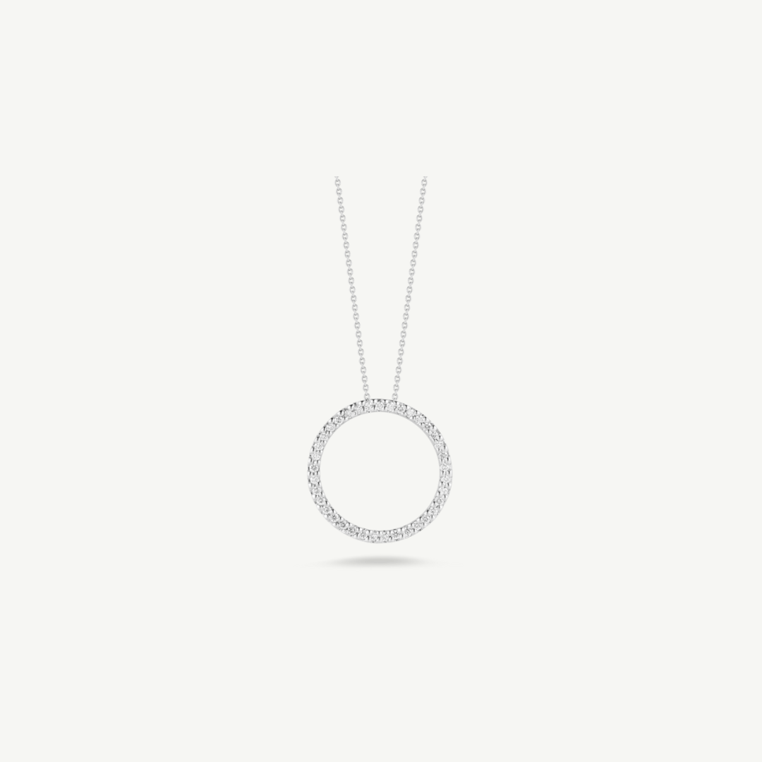 Tiny Treasures Medium Diamond Circle Necklace