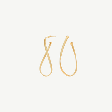 Marrakech Gold Twisted Irregular Medium Hoops