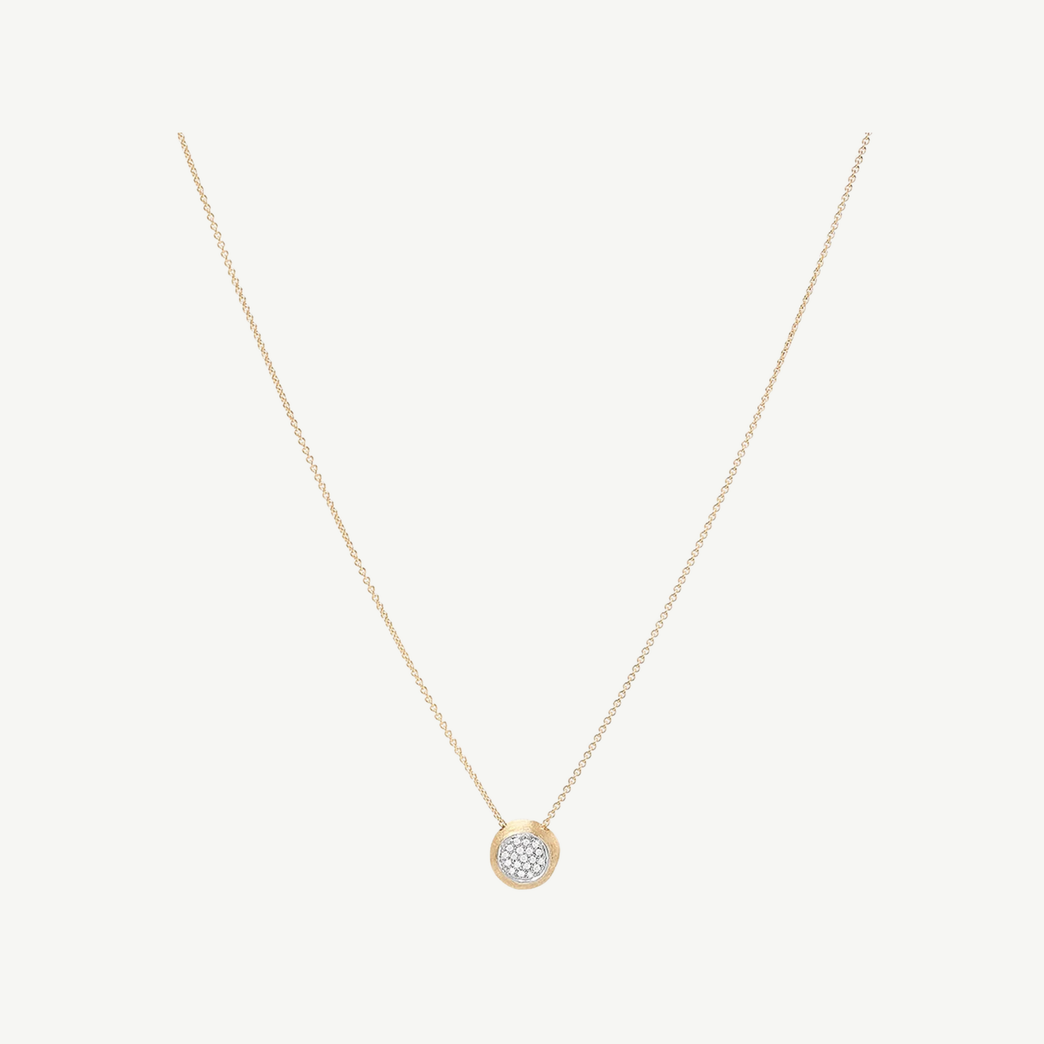 Diamond Pavé Disk Pendant