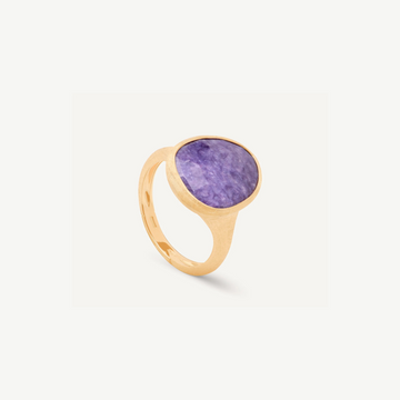 Yellow Gold Ring with Charoite