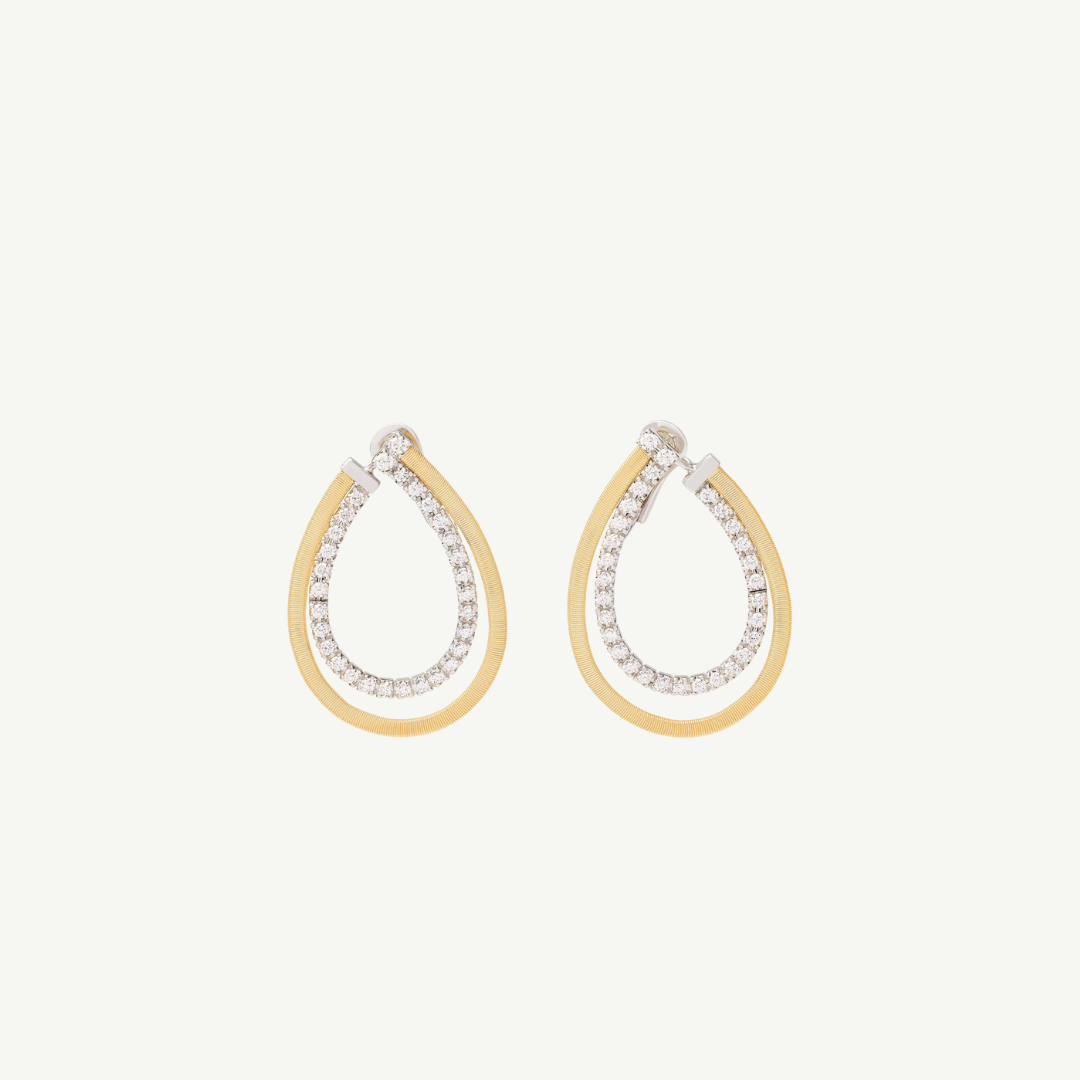 Masai Gold Drop Earrings With Diamonds