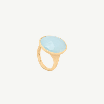 Lunaria Gold Aquamarine Cocktail Ring