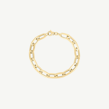 Designer Gold Heavy Gauge Paperclip Link Bracelet