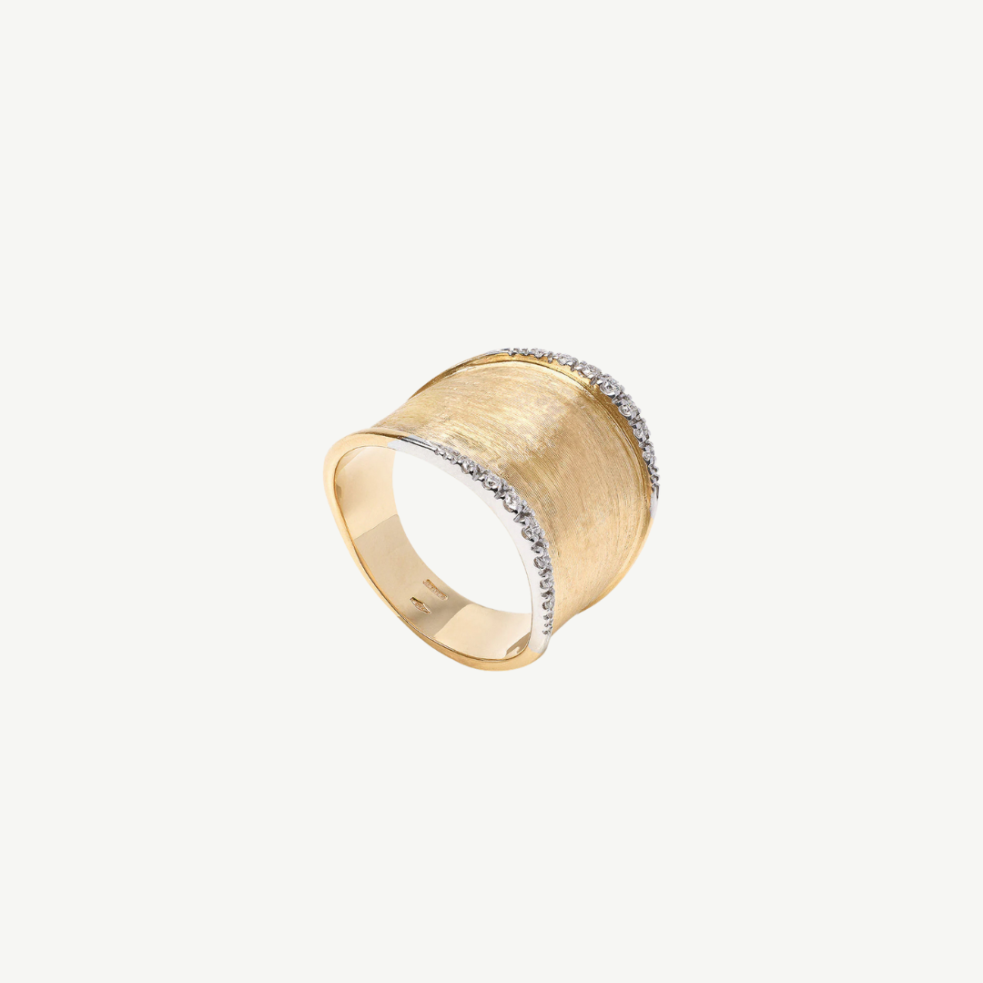 Lunaria Gold Large Band with Diamonds