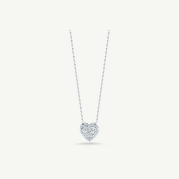 Tiny Treasures Diamond Puffed Heart Necklace