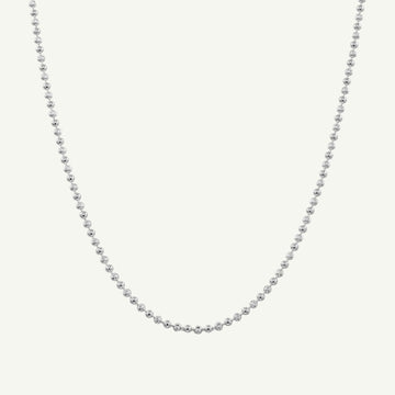 14K White Gold Bead Chain