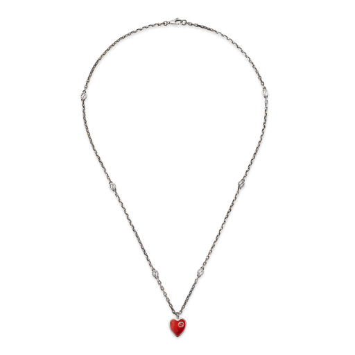 GUCCI HEART NECKLACE WITH INTERLOCKING G