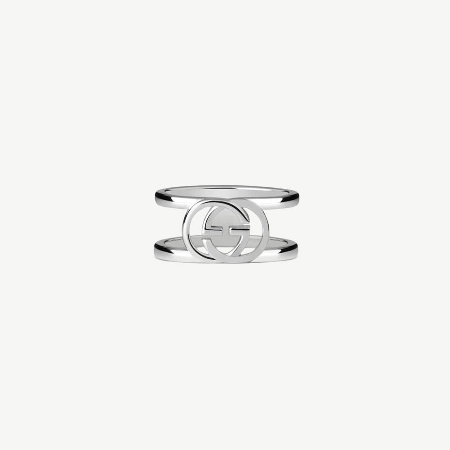Gucci Silver 9mm Interlocking G Ring