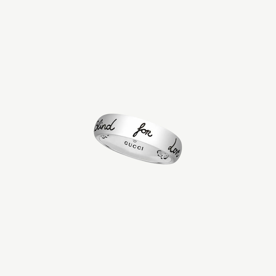 Gucci Sterling Silver Blind For Love Ring