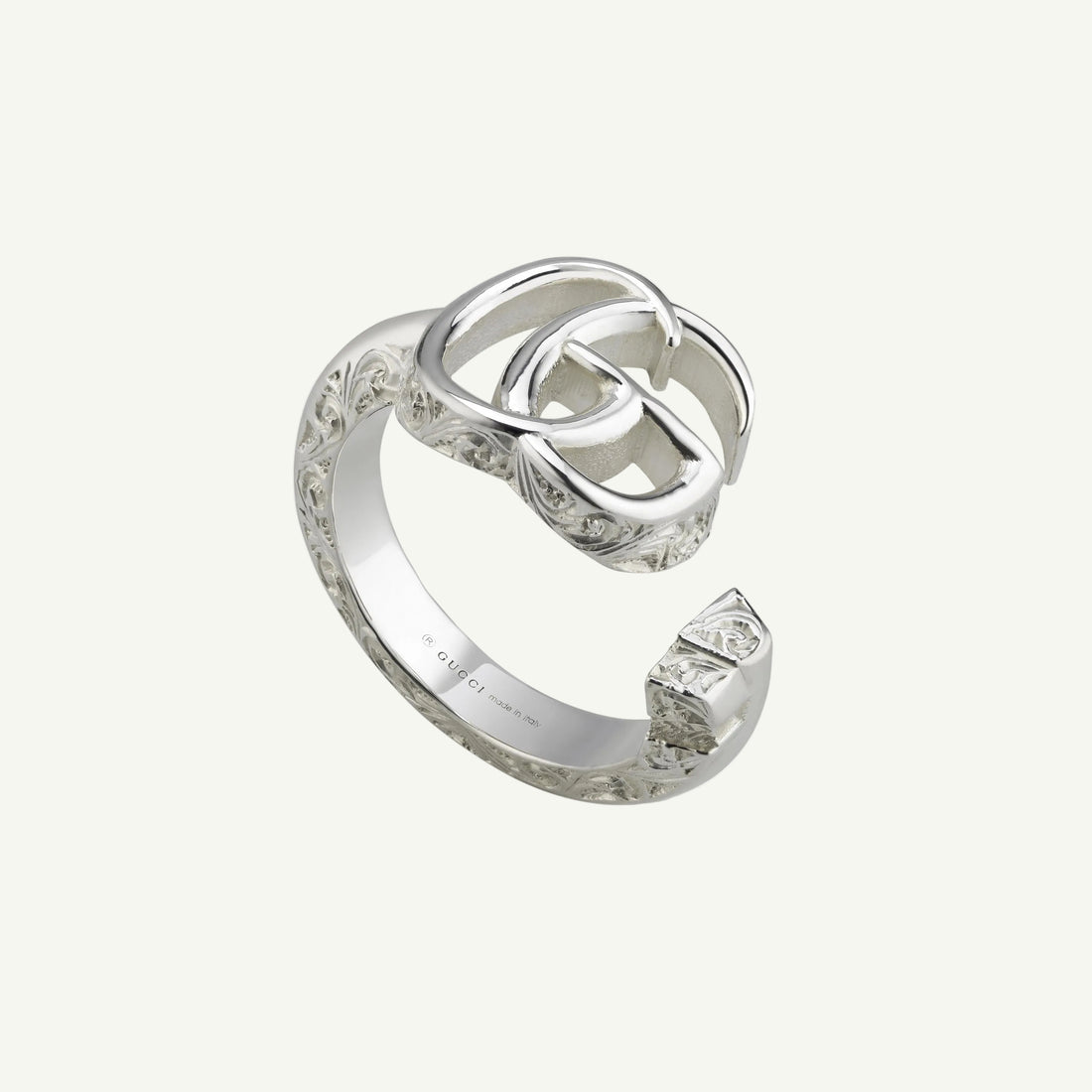 Sterling silver polished fashion ring.