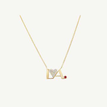 Hope for LA Necklace in 14K Yellow Gold