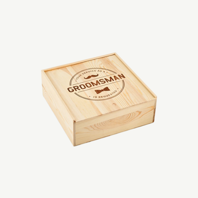 Groomsmen Wooden Proposal Box