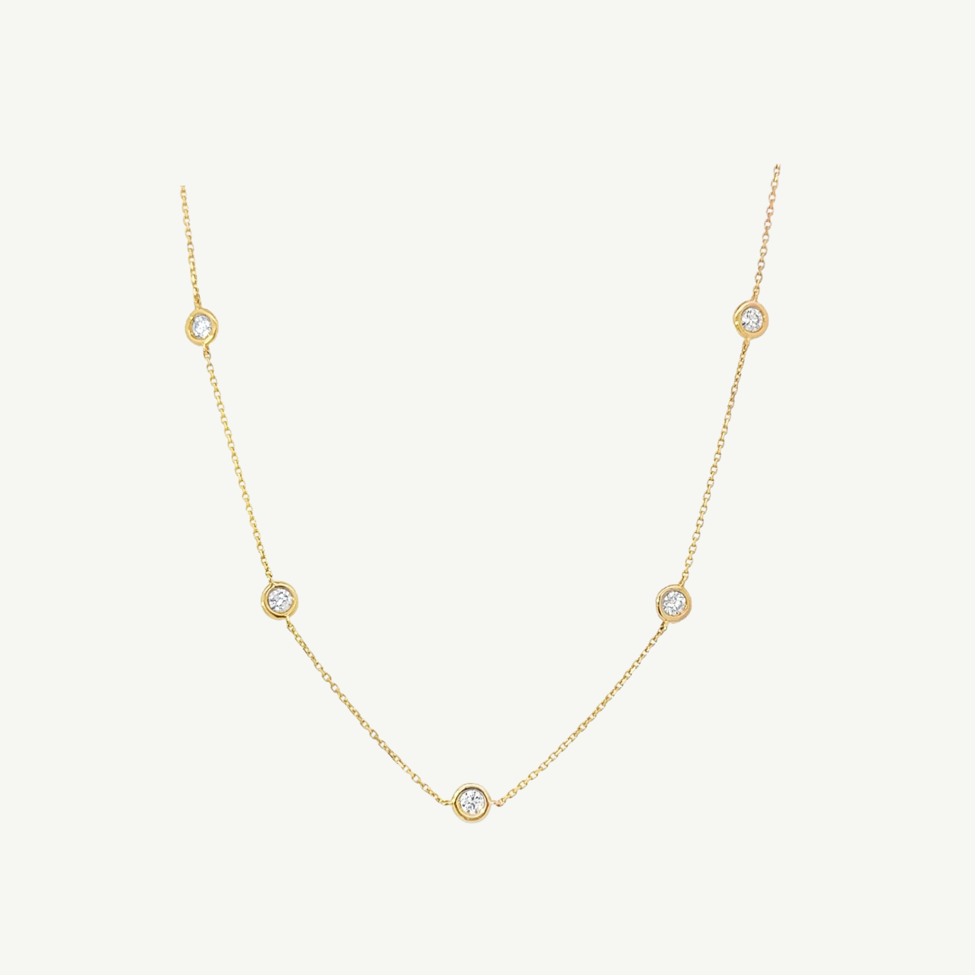 Diamond Bezel Necklace