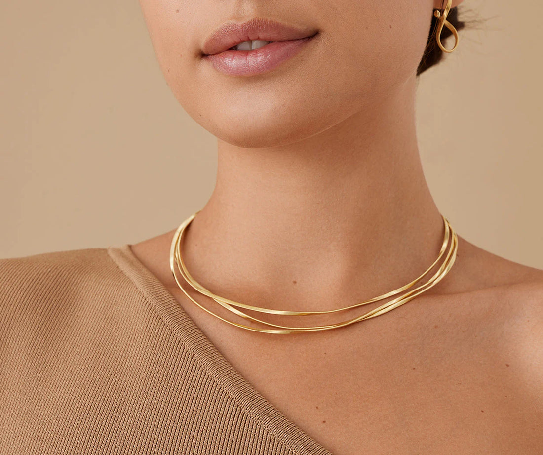 Masai Gold 3-Strand Coil Necklace