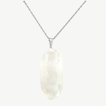 Raw Instincts Raw Crystal Quartz Sterling Silver Italian Necklace