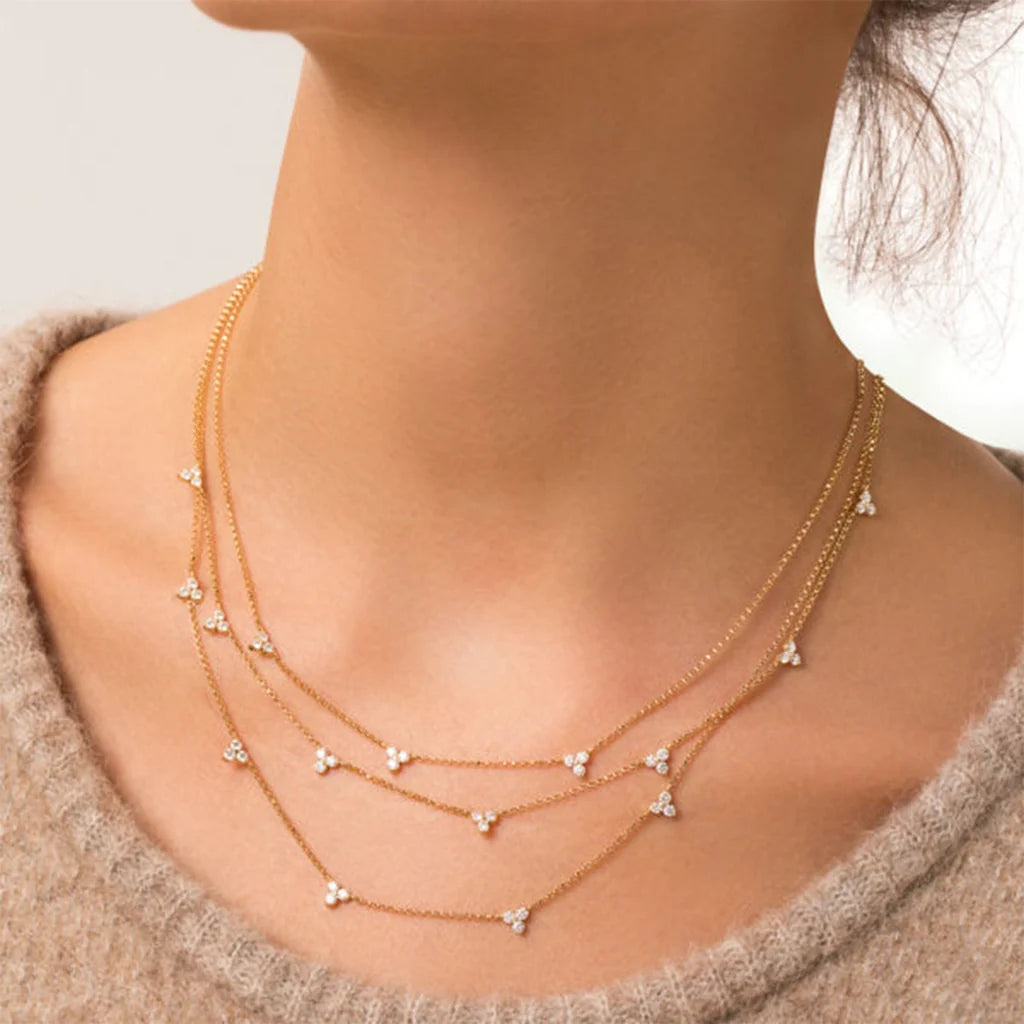 Roberto Coin Love By The Inch Diamond Flower Necklace