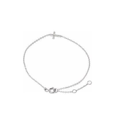Kravit Kids' 14k Gold Diamond Cross Bracelet