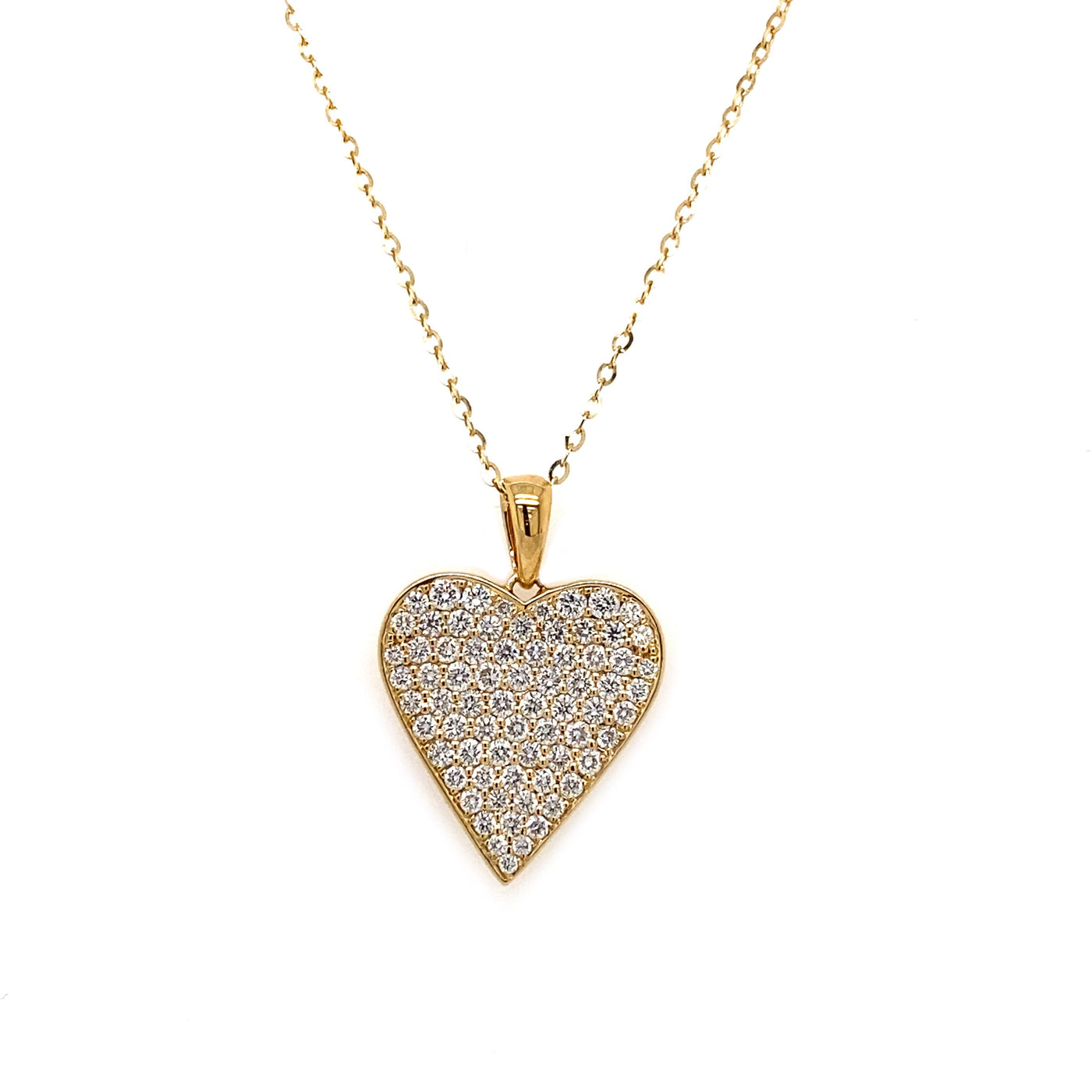 Kravit Jewelers 18k Yellow Gold Diamond Heart Necklace