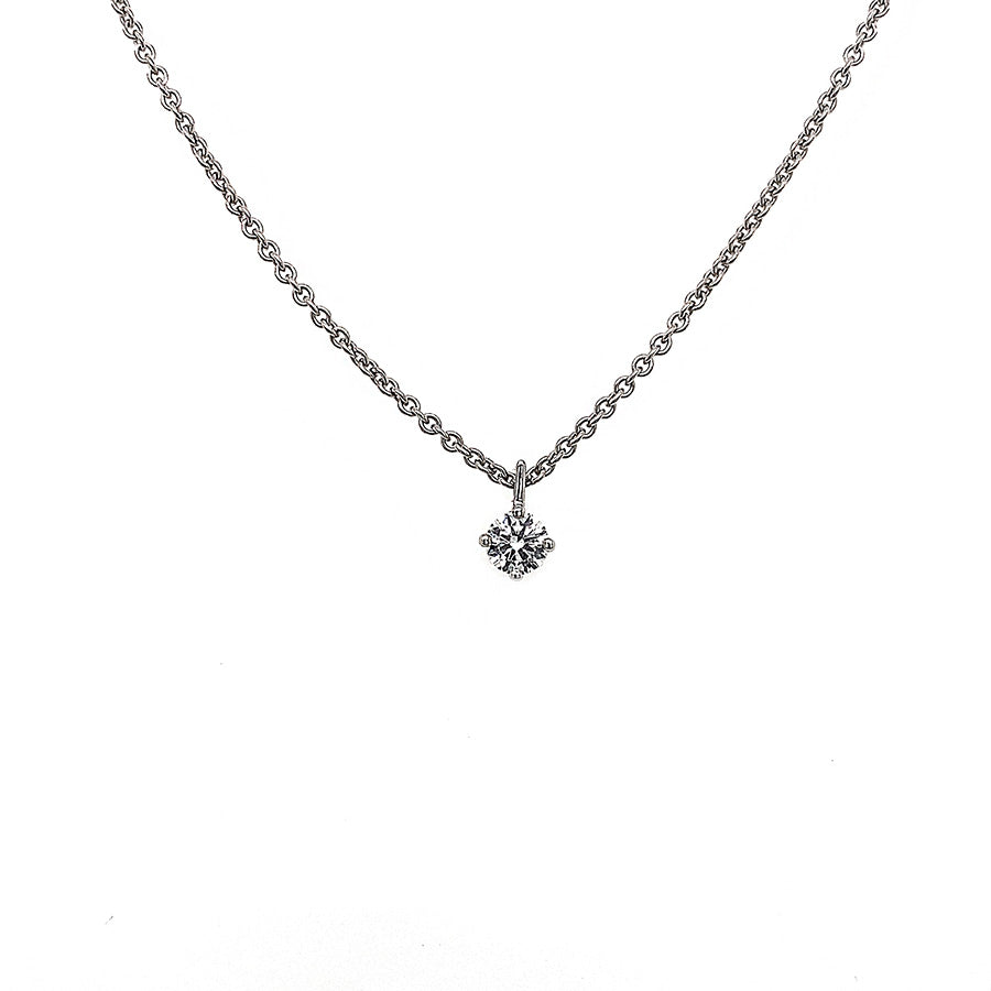 Kravit 14k White Gold Floating Diamond Pendant
