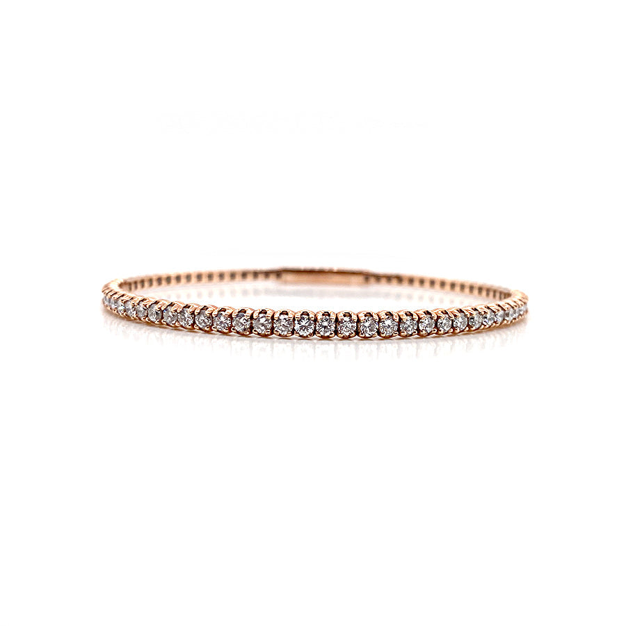 Kravit 14k Rose Gold Flexible Diamond Bracelet