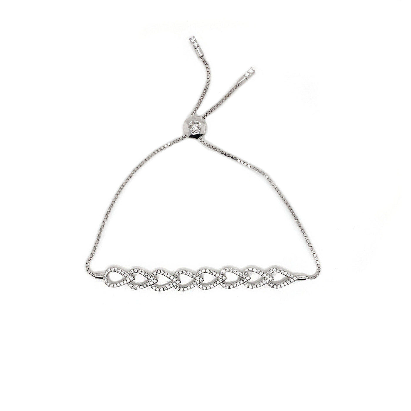 Kravit Jewelers 14k White Gold Diamond Bolo Bracelet- .50ctw
