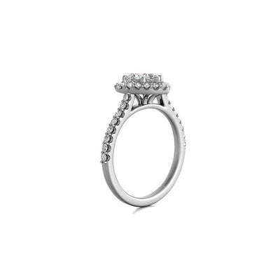 Ritani French-Set Heart Halo Engagement Ring