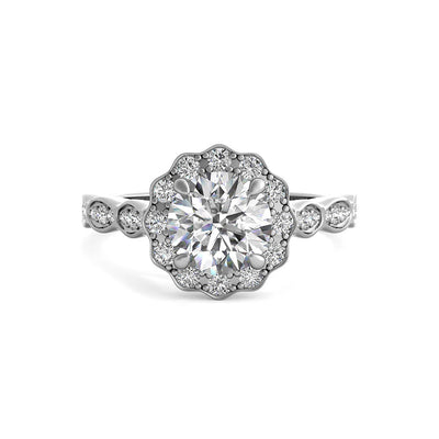 Ritani Floral Halo Engagement Ring
