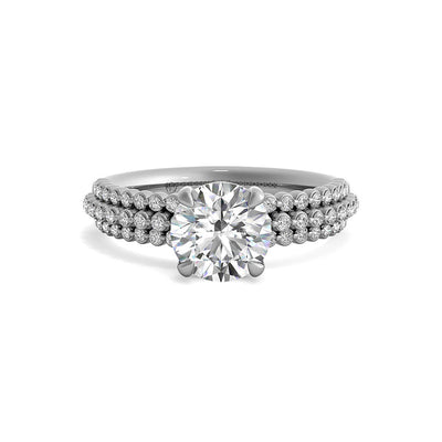 Ritani Triple Row Diamond Engagement Ring