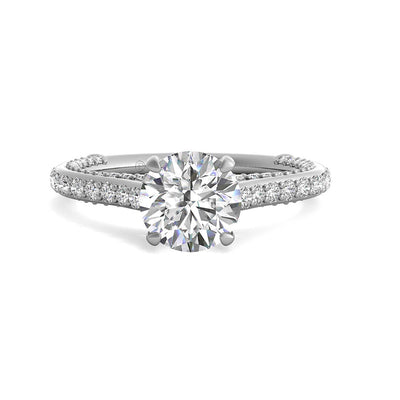 Ritani Three Row Diamond Engagement Ring