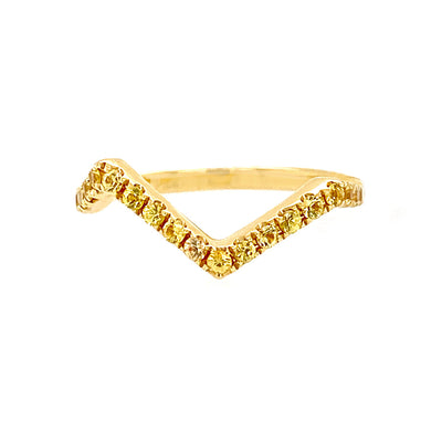 Kravit Jewelers 18k Yellow Gold Yellow Sapphire Zig Zag Ring