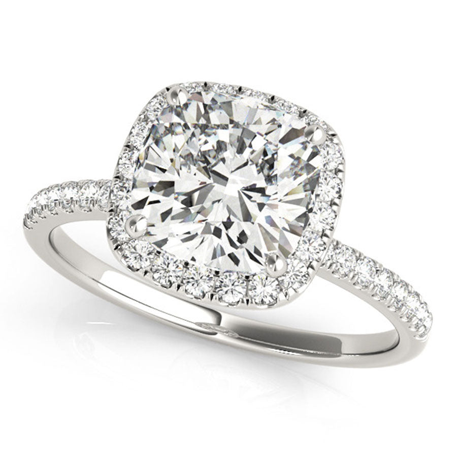 Kravit Signature Pave Halo Engagement Ring