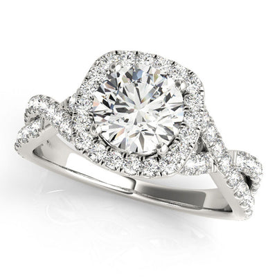 Kravit Signature Twist Shank Diamond Engagement Ring