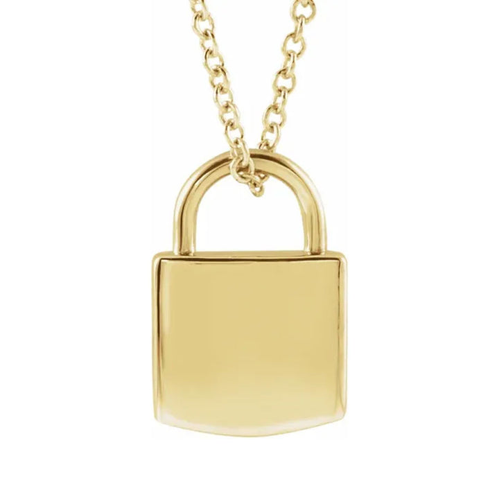 Eternal Love Gold Lock Necklace