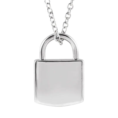 Eternal Love Gold Diamond Initial Lock Necklace