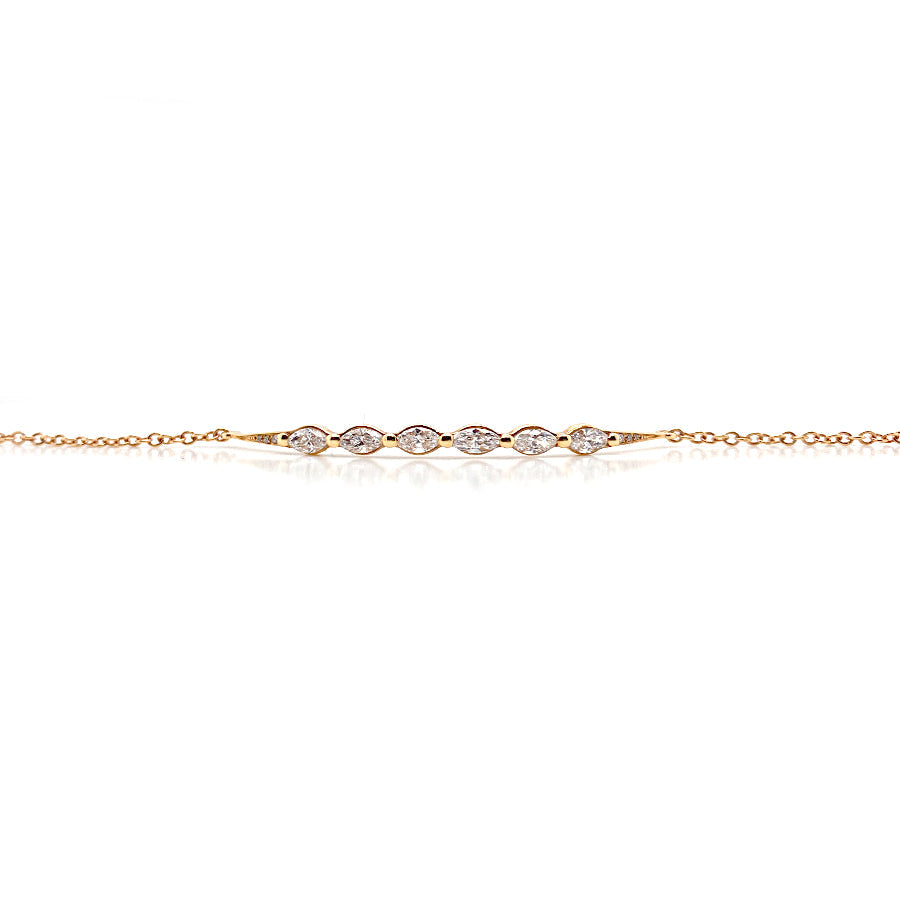 Kravit Jewelers 18k Rose Gold Diamond Bracelet