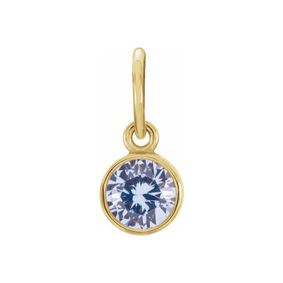 Kravit 14k Gold Imitation Aquamarine Charm