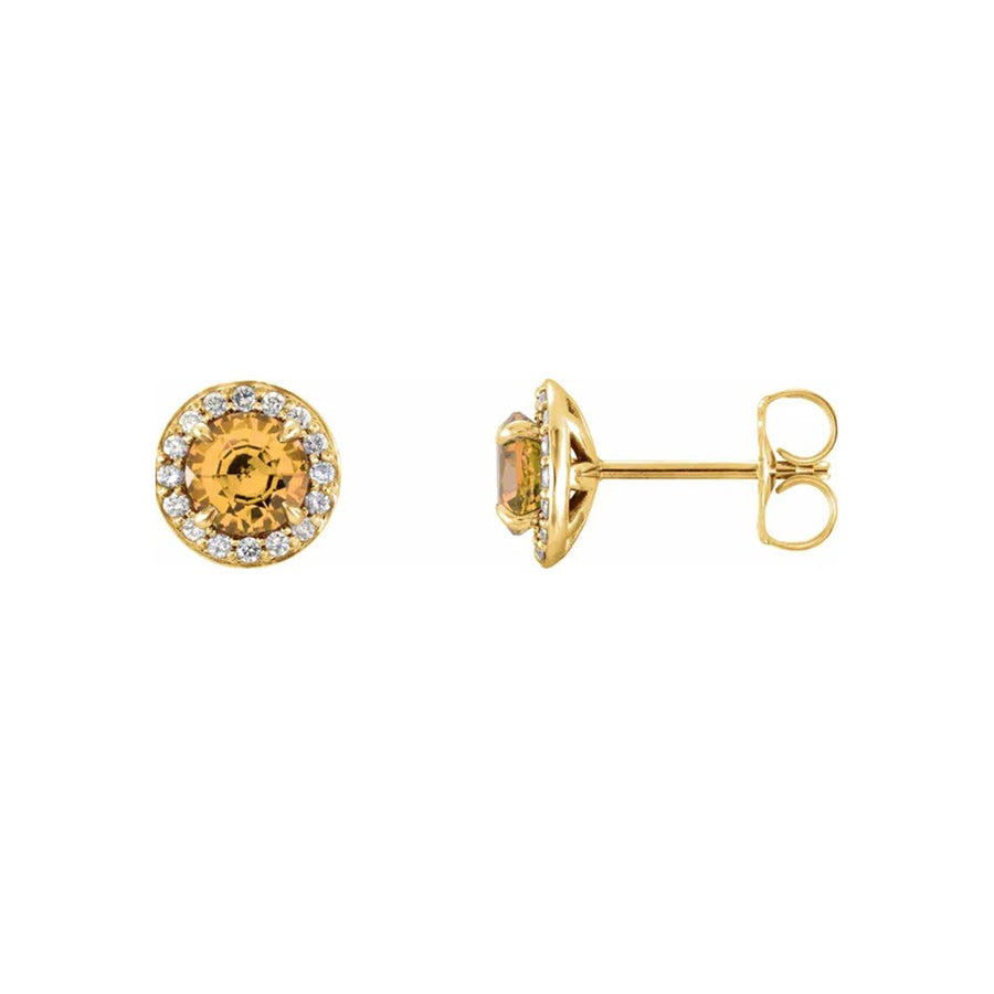 Kravit 14k Yellow Gold Citrine Earrings
